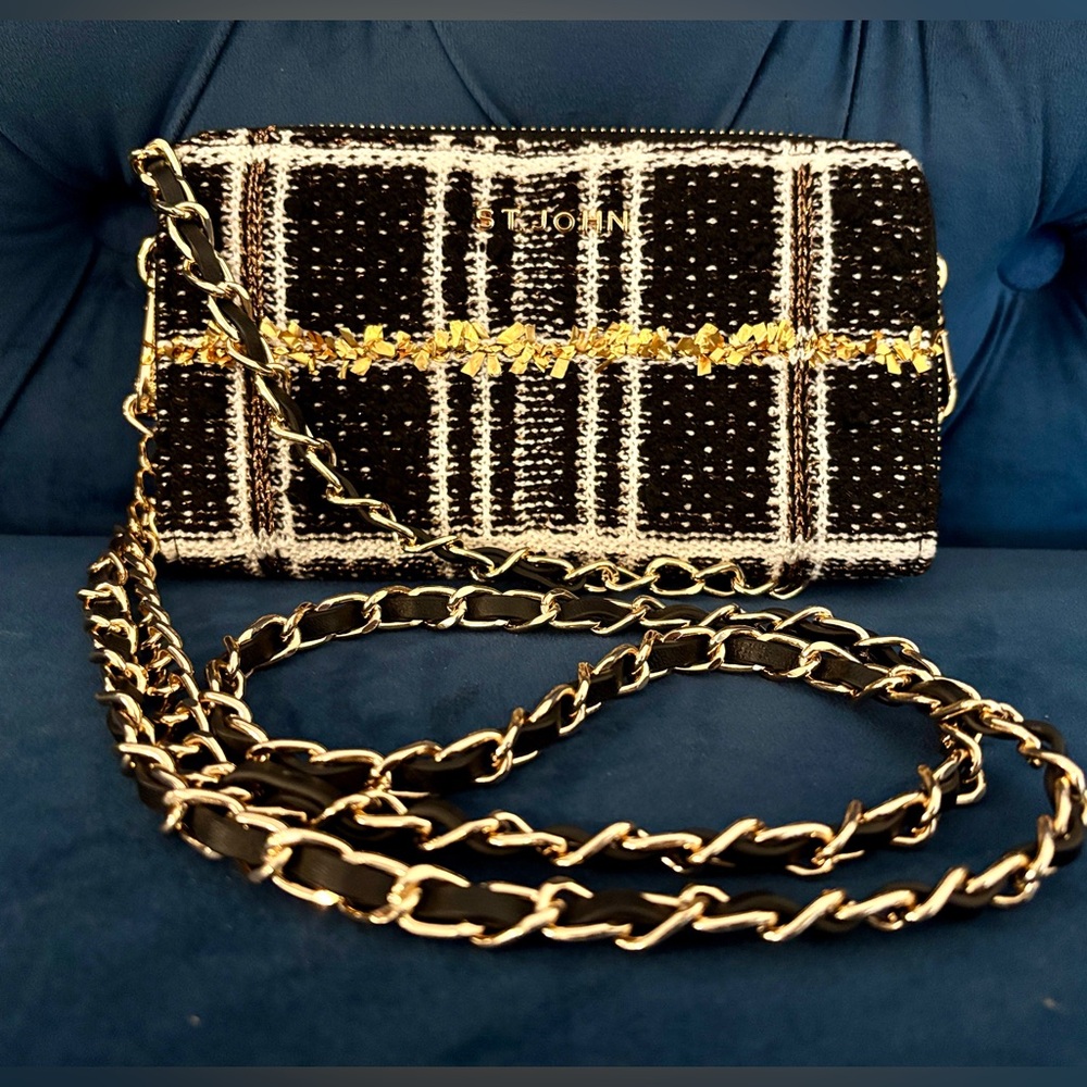 NWOT St John Knits Tweed Clutch